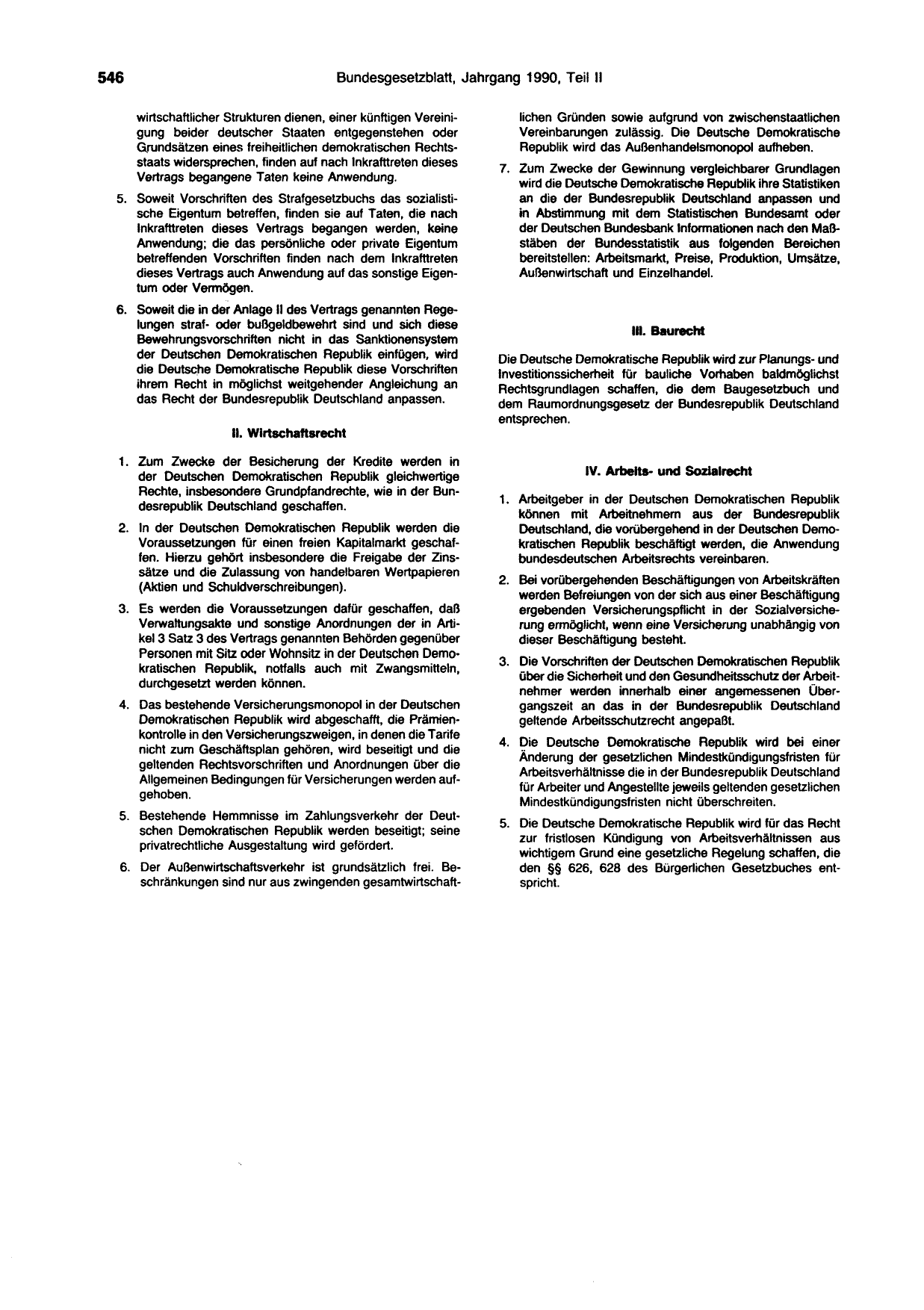 BGBl. 1990, Seite 546 — Originalseite als Abbildung