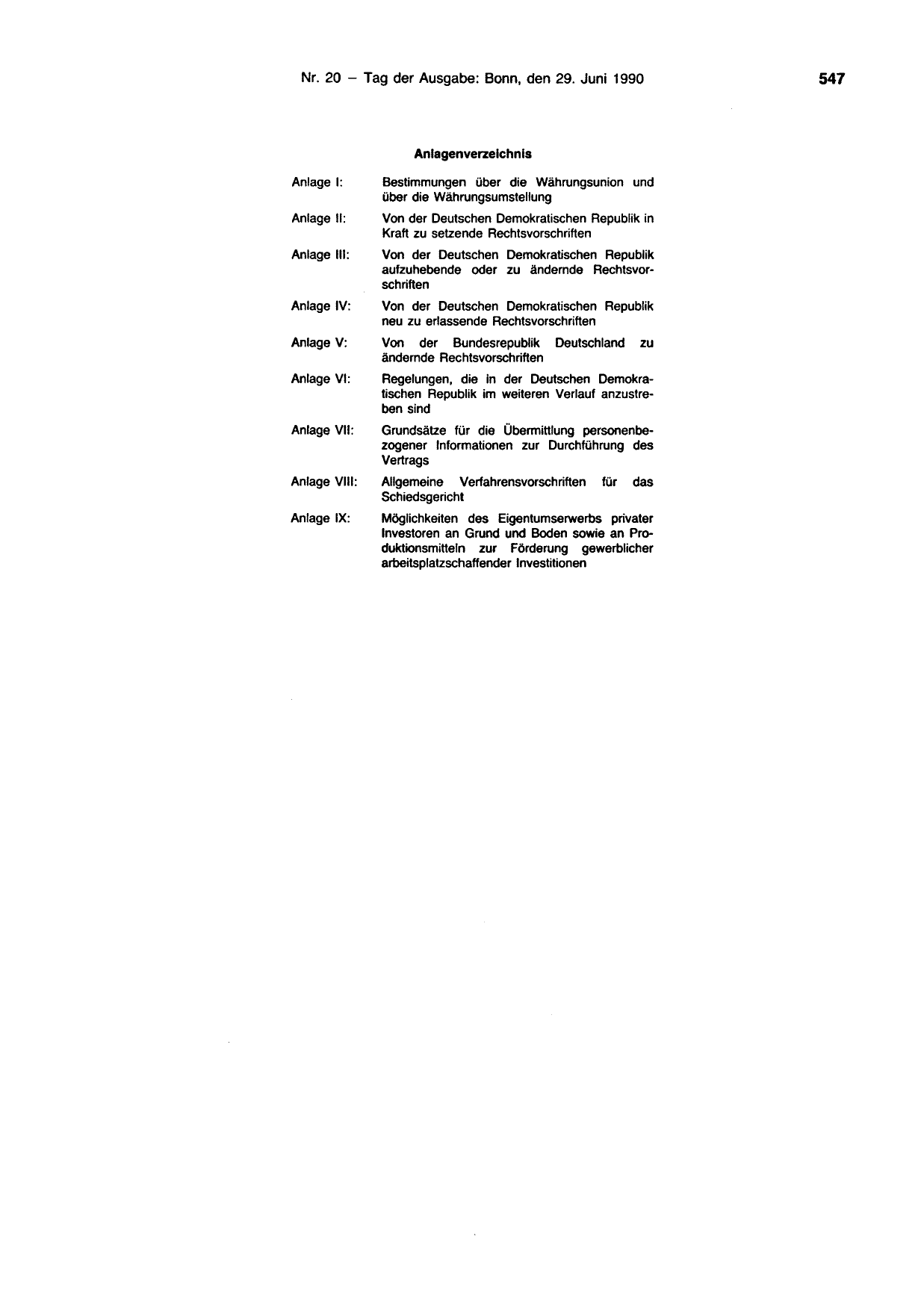 BGBl. 1990, Seite 547 — Originalseite als Abbildung