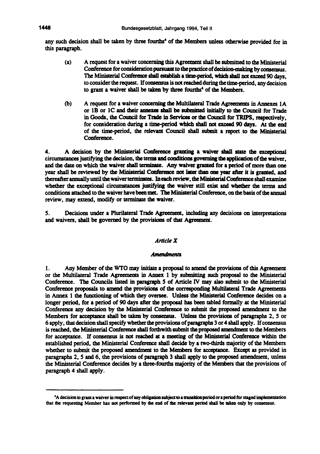 BGBl. 1994, Seite 1448 — Originalseite als Abbildung