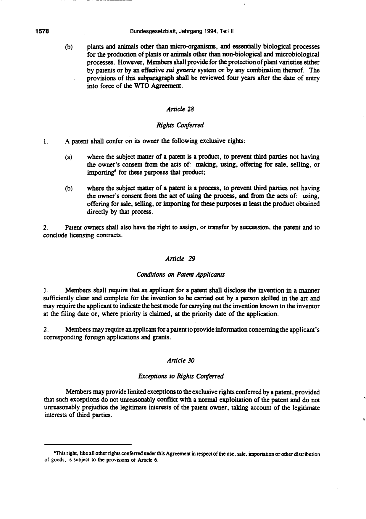 BGBl. 1994, Seite 1578 — Originalseite als Abbildung