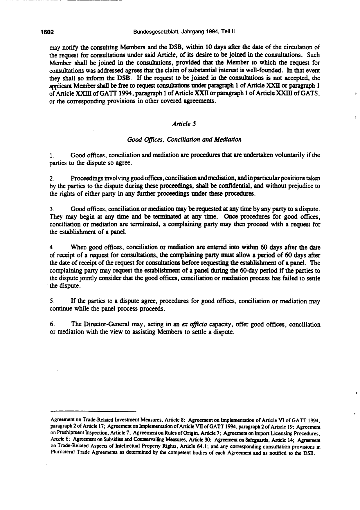 BGBl. 1994, Seite 1602 — Originalseite als Abbildung