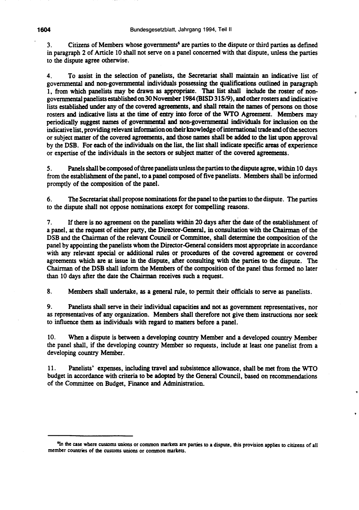 BGBl. 1994, Seite 1604 — Originalseite als Abbildung