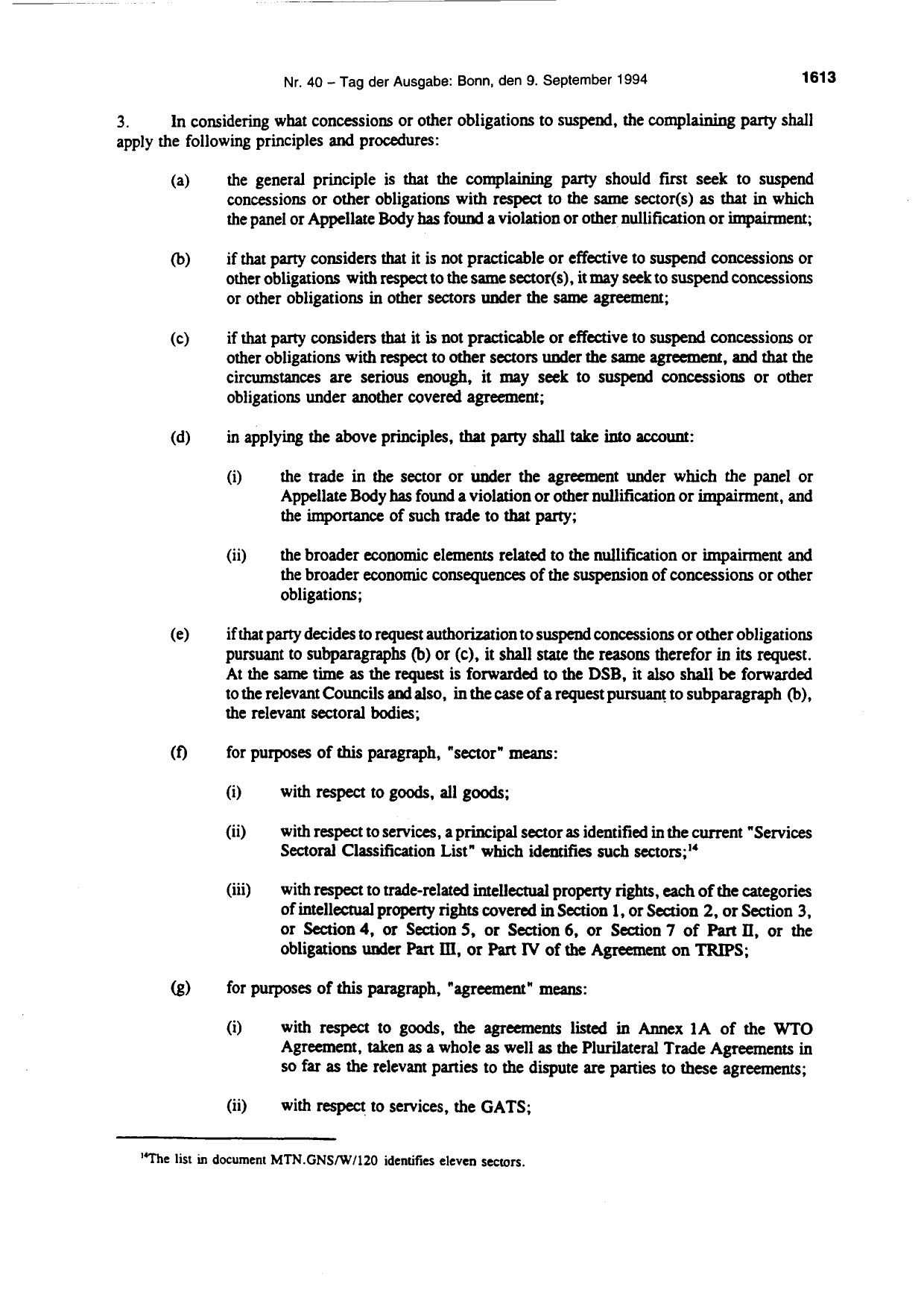 BGBl. 1994, Seite 1613 — Originalseite als Abbildung