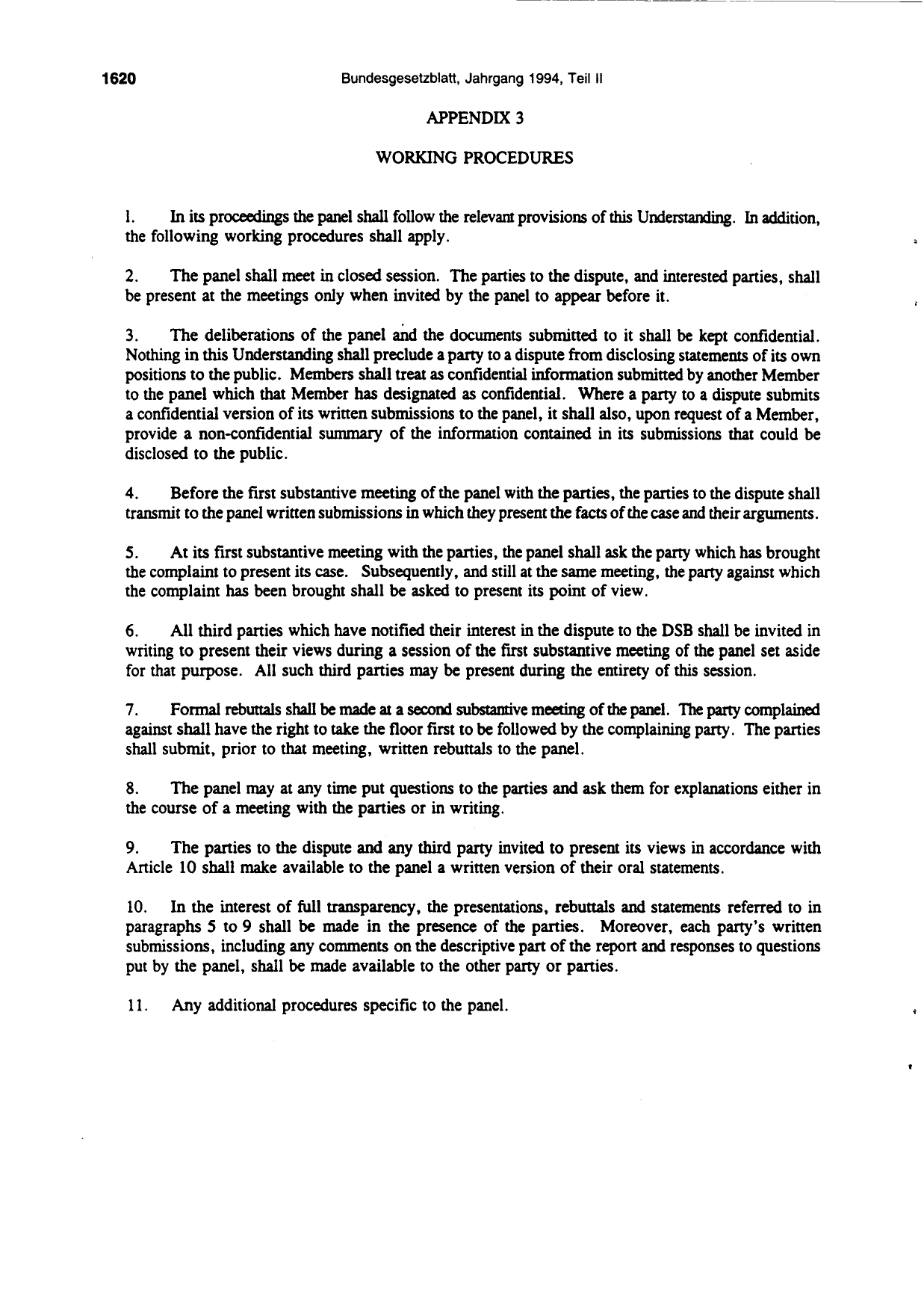 BGBl. 1994, Seite 1620 — Originalseite als Abbildung