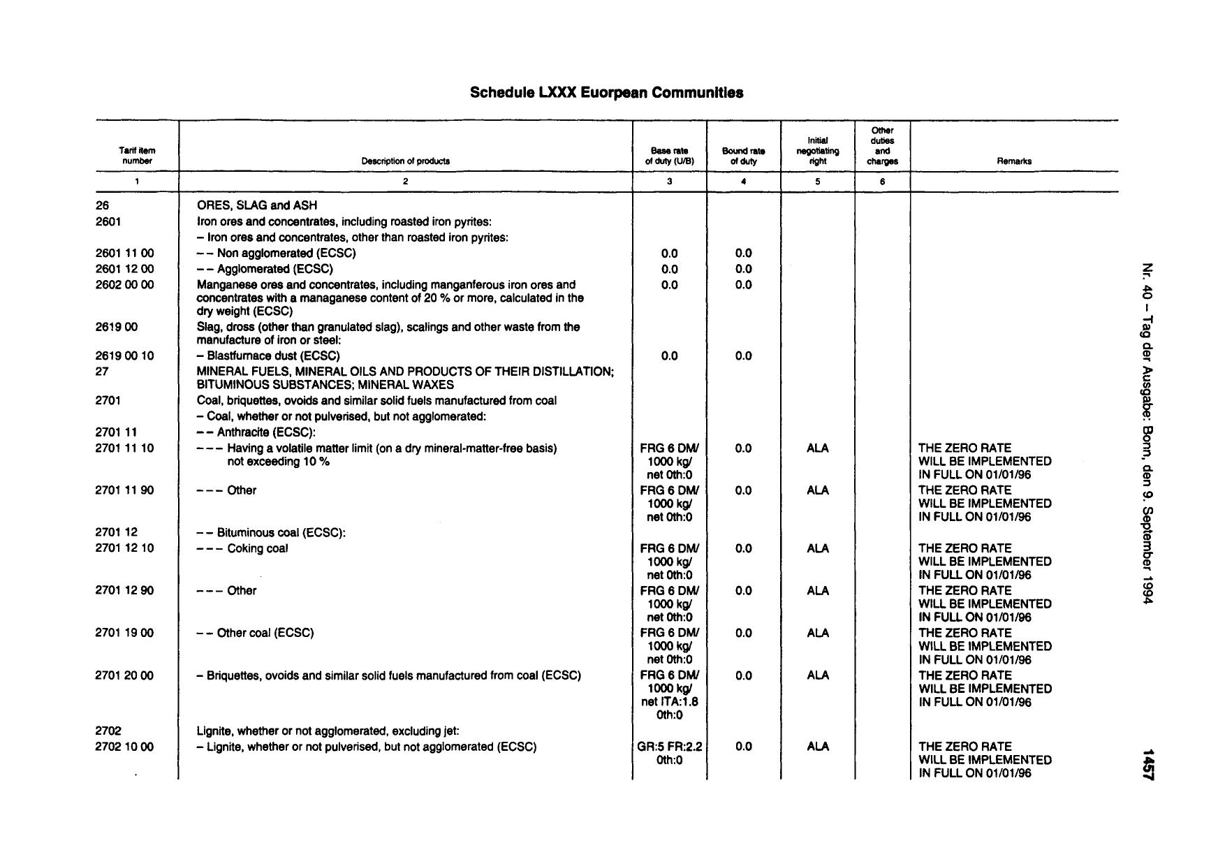 BGBl. 1994, Seite 1457 — Originalseite als Abbildung