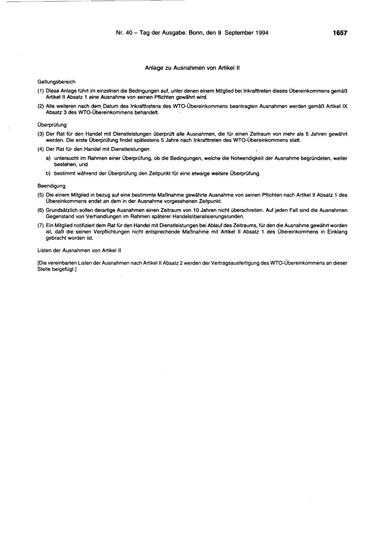 BGBl. 1994, Seite 1657 — Originalseite als Abbildung