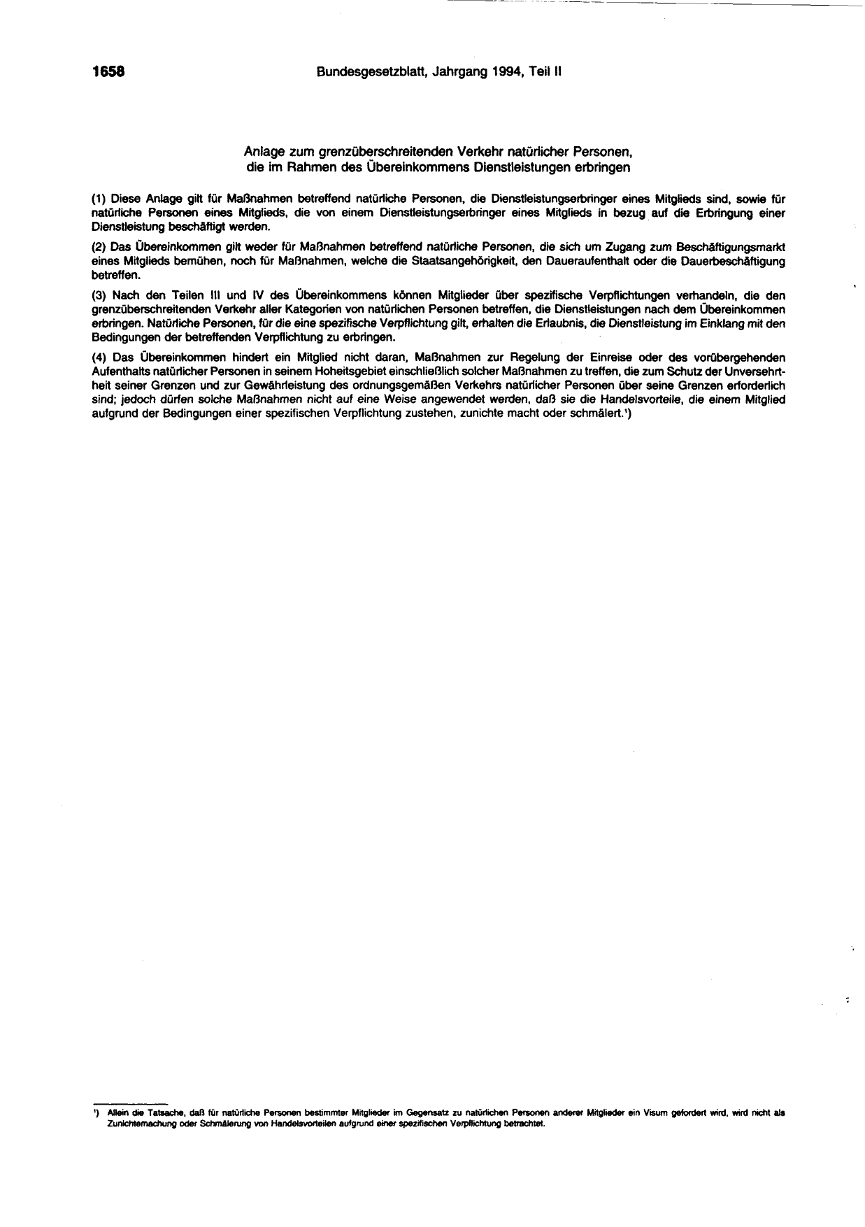 BGBl. 1994, Seite 1658 — Originalseite als Abbildung