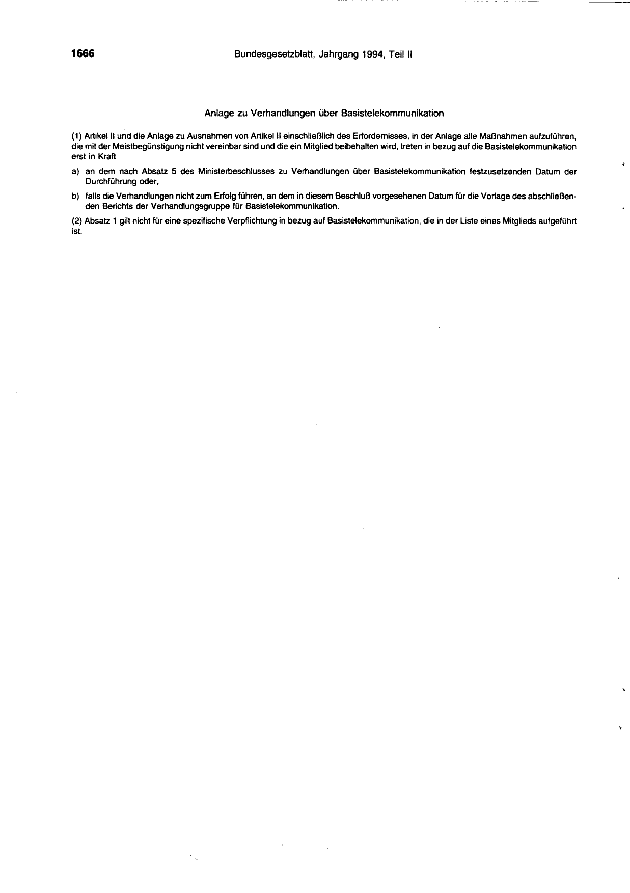 BGBl. 1994, Seite 1666 — Originalseite als Abbildung