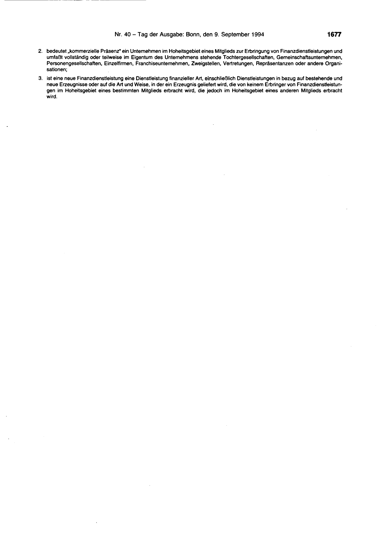 BGBl. 1994, Seite 1677 — Originalseite als Abbildung
