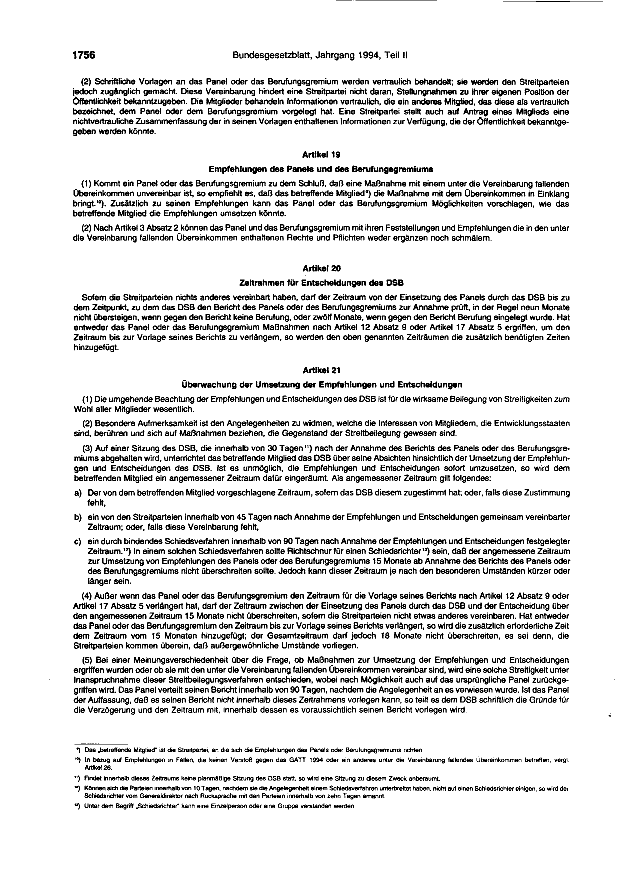 BGBl. 1994, Seite 1756 — Originalseite als Abbildung