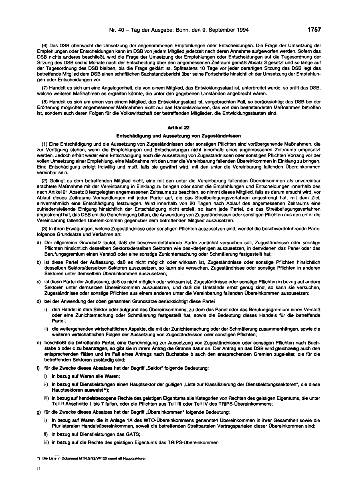 BGBl. 1994, Seite 1757 — Originalseite als Abbildung