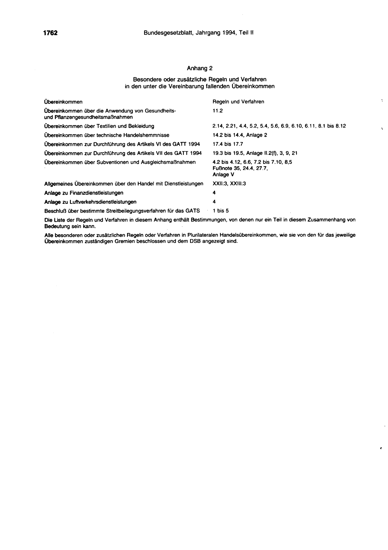 BGBl. 1994, Seite 1762 — Originalseite als Abbildung