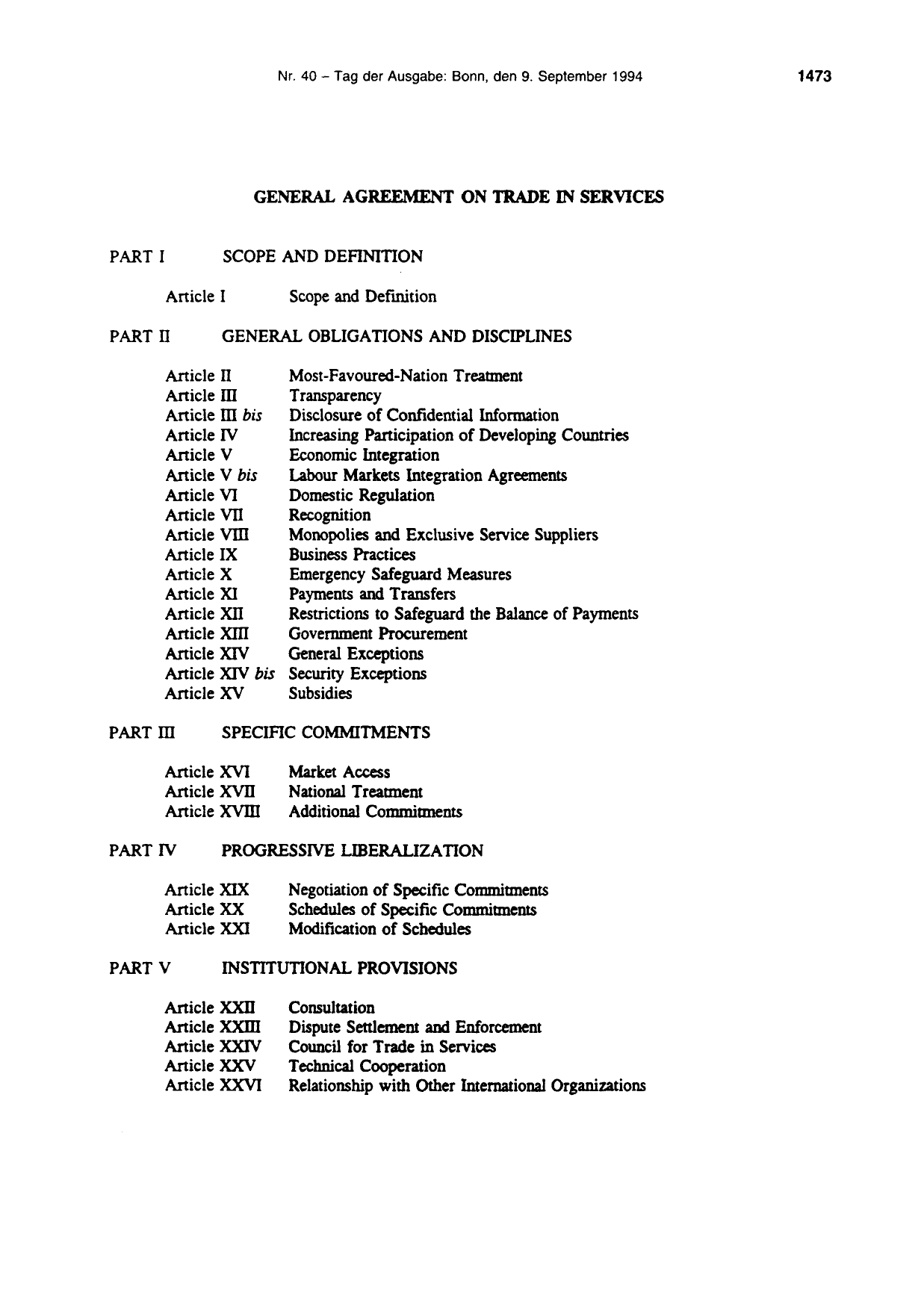 BGBl. 1994, Seite 1473 — Originalseite als Abbildung