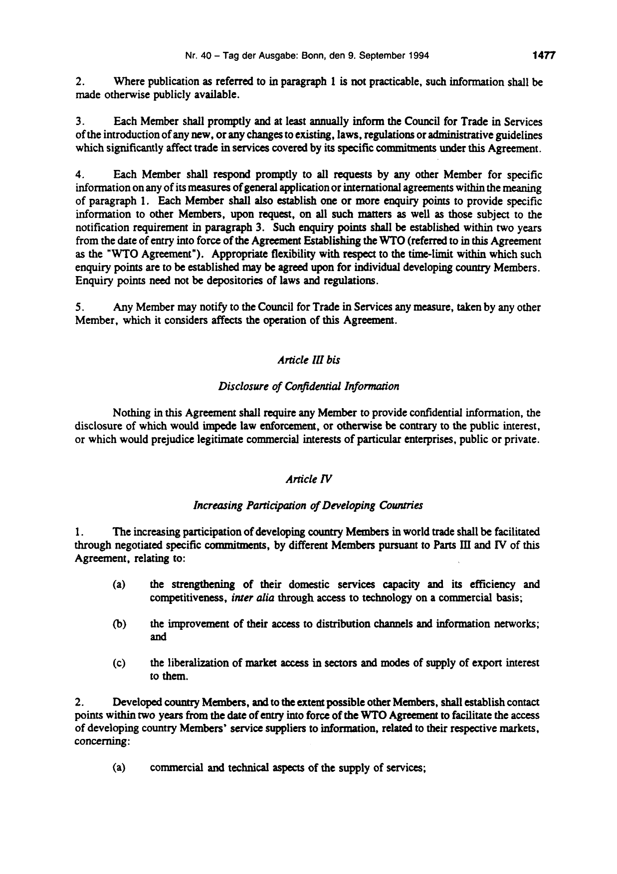 BGBl. 1994, Seite 1477 — Originalseite als Abbildung