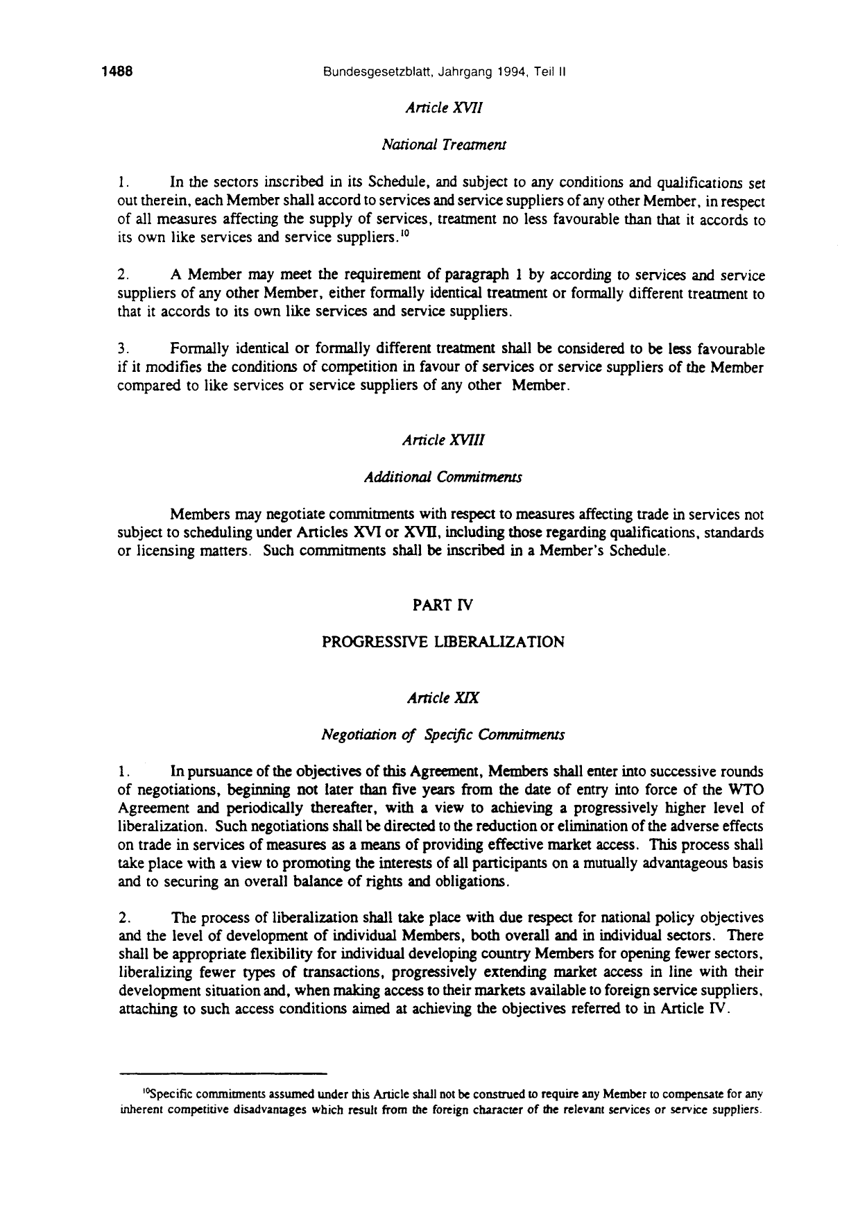 BGBl. 1994, Seite 1488 — Originalseite als Abbildung
