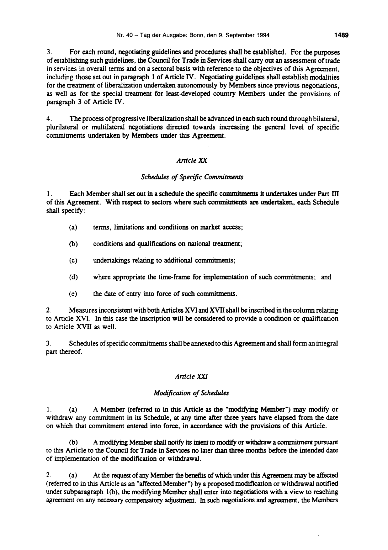 BGBl. 1994, Seite 1489 — Originalseite als Abbildung