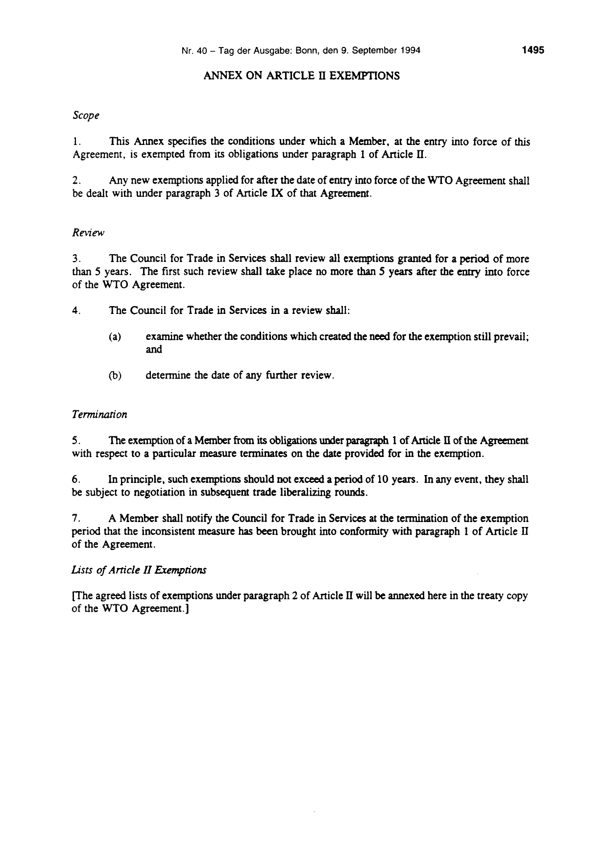 BGBl. 1994, Seite 1495 — Originalseite als Abbildung