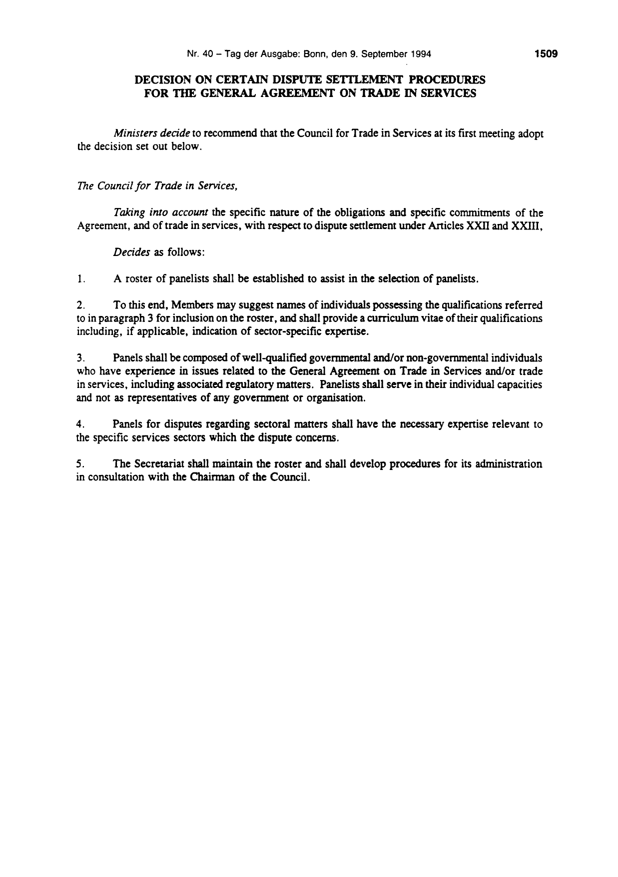 BGBl. 1994, Seite 1509 — Originalseite als Abbildung