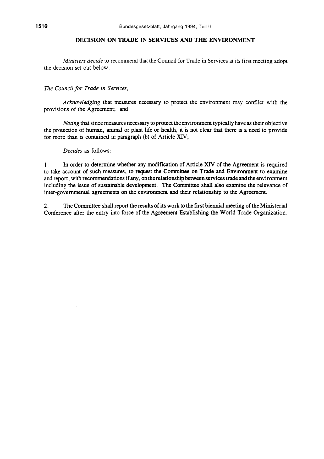 BGBl. 1994, Seite 1510 — Originalseite als Abbildung