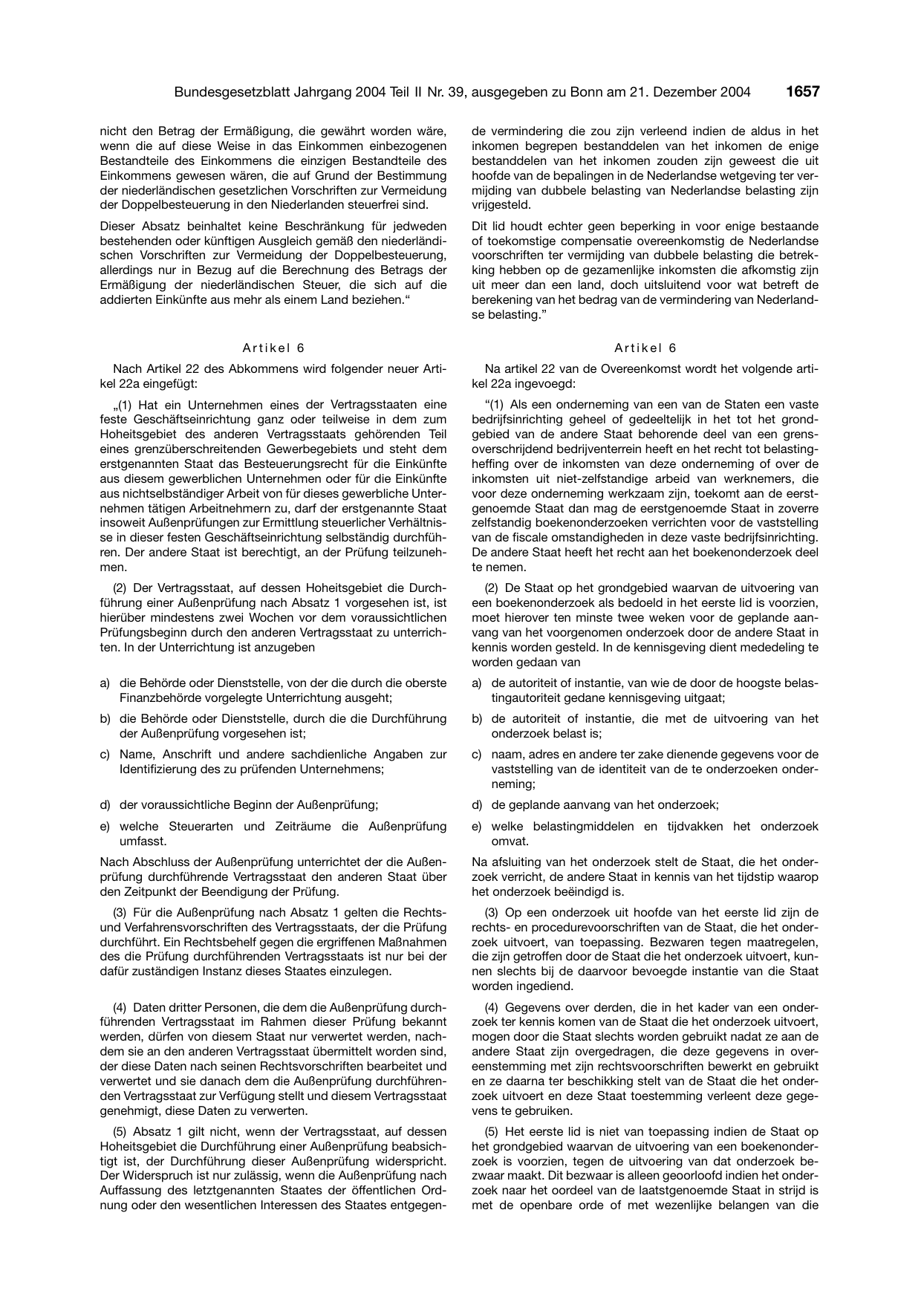 BGBl. 2004, Seite 1657 — Originalseite als Abbildung