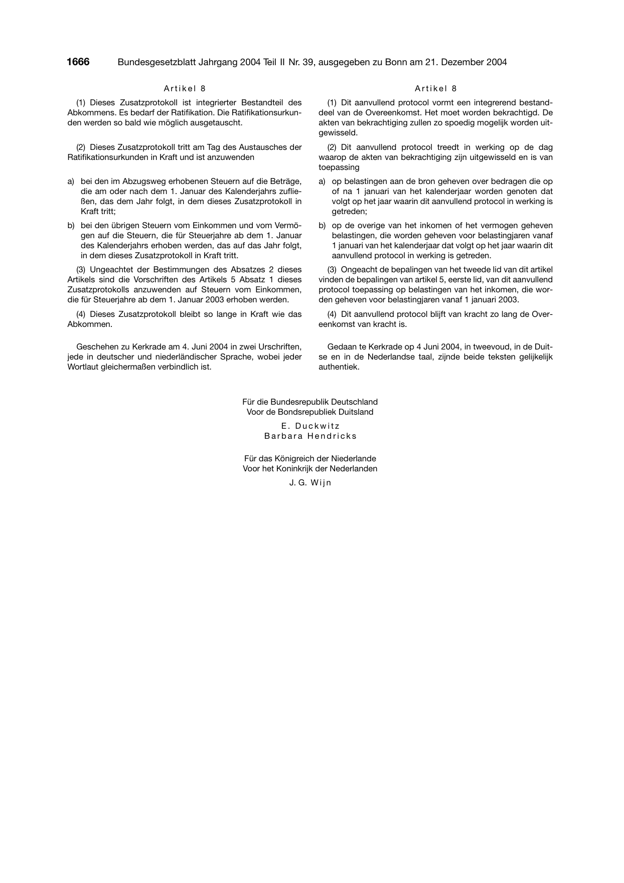 BGBl. 2004, Seite 1666 — Originalseite als Abbildung