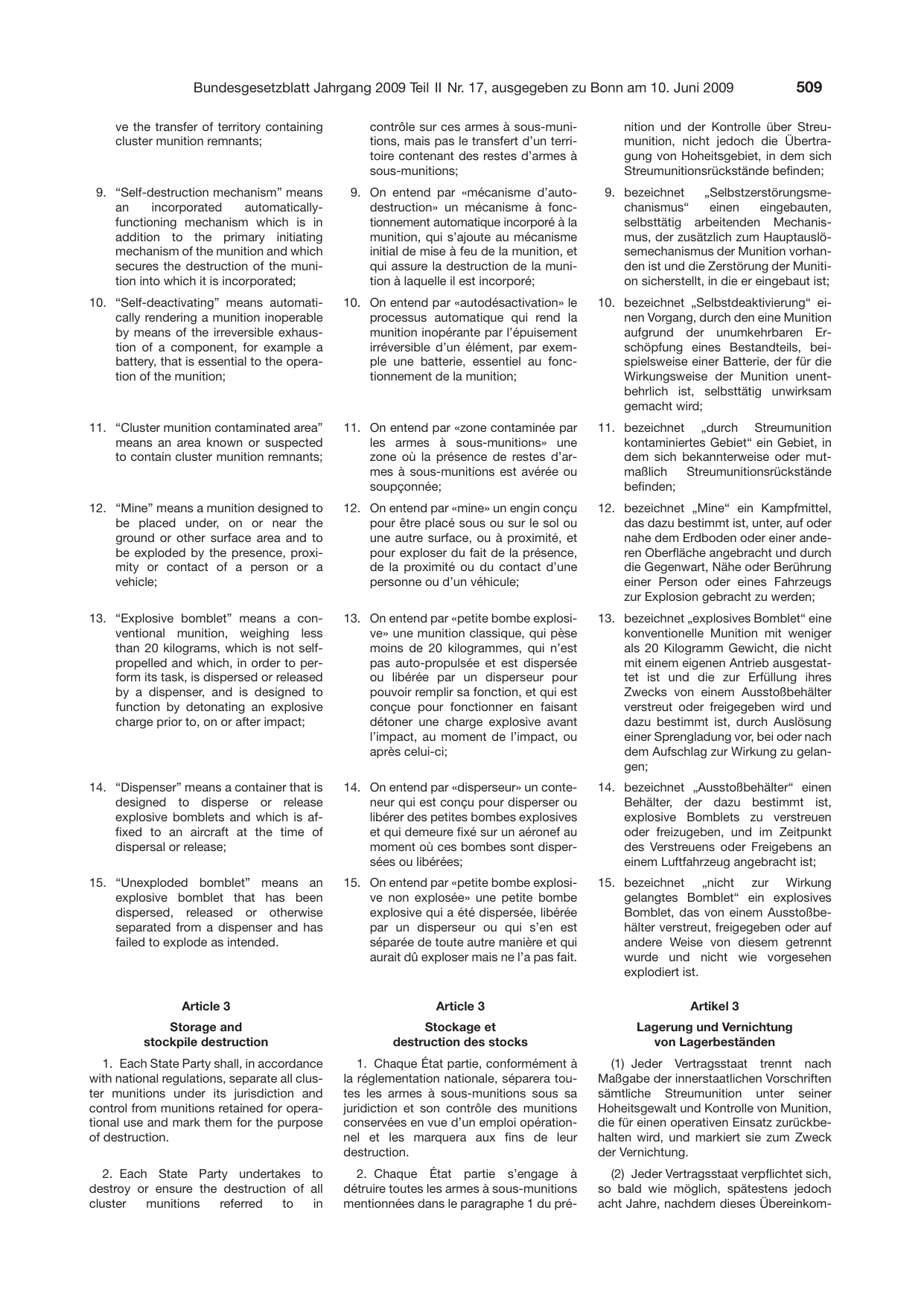 BGBl. 2009, Seite 509 — Originalseite als Abbildung