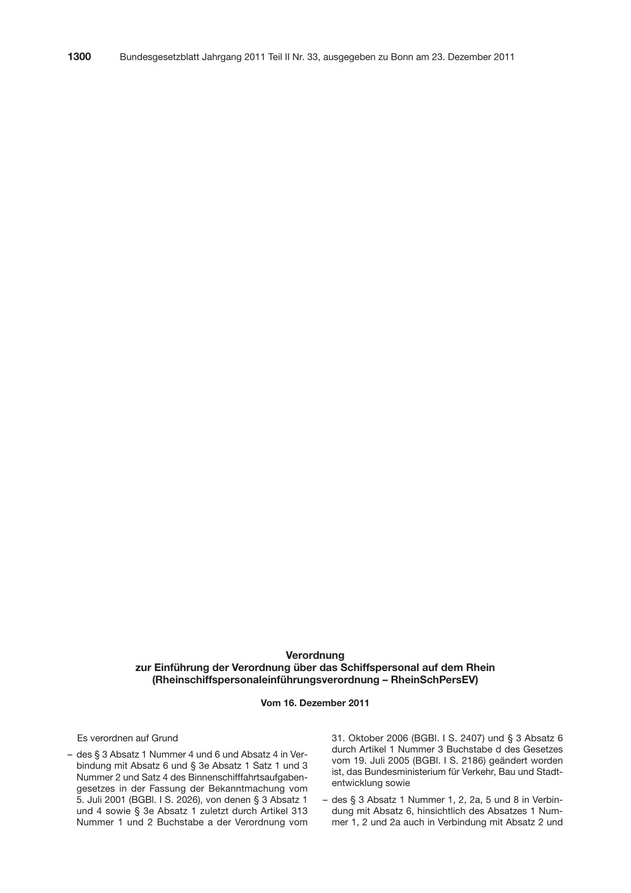BGBl. 2011, Seite 1300 — Originalseite als Abbildung