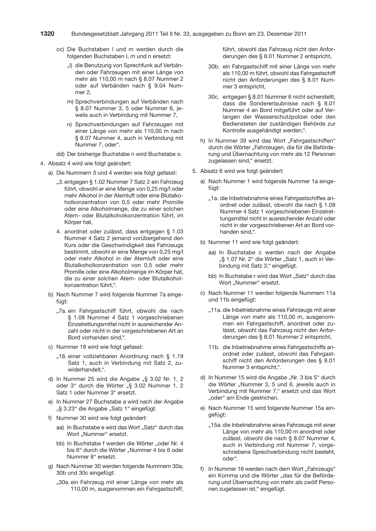 BGBl. 2011, Seite 1320 — Originalseite als Abbildung