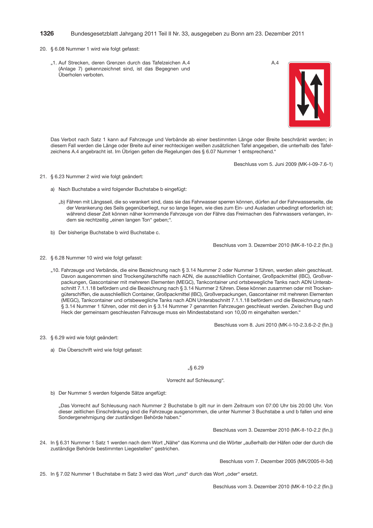 BGBl. 2011, Seite 1326 — Originalseite als Abbildung