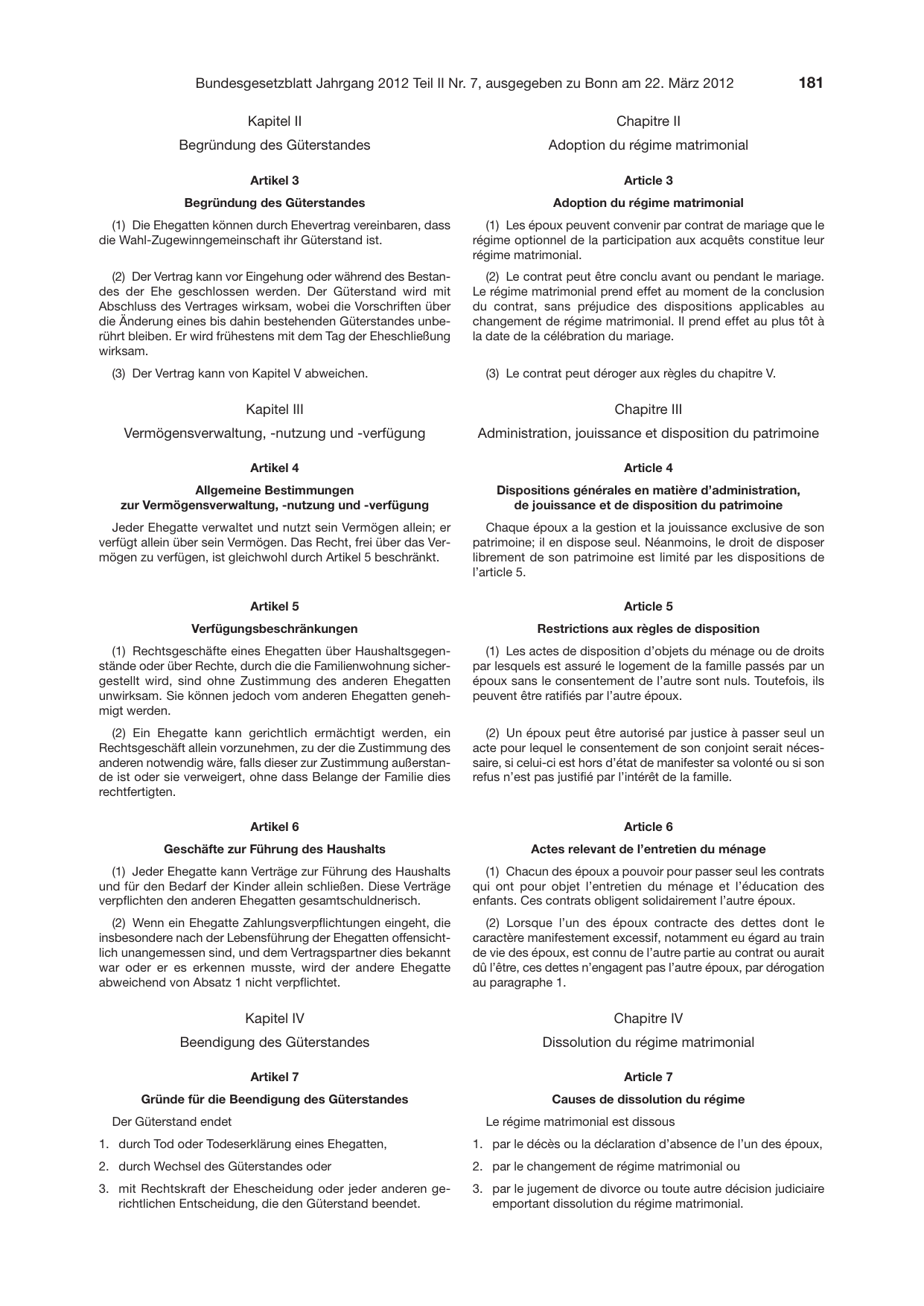 BGBl. 2012, Seite 181 — Originalseite als Abbildung