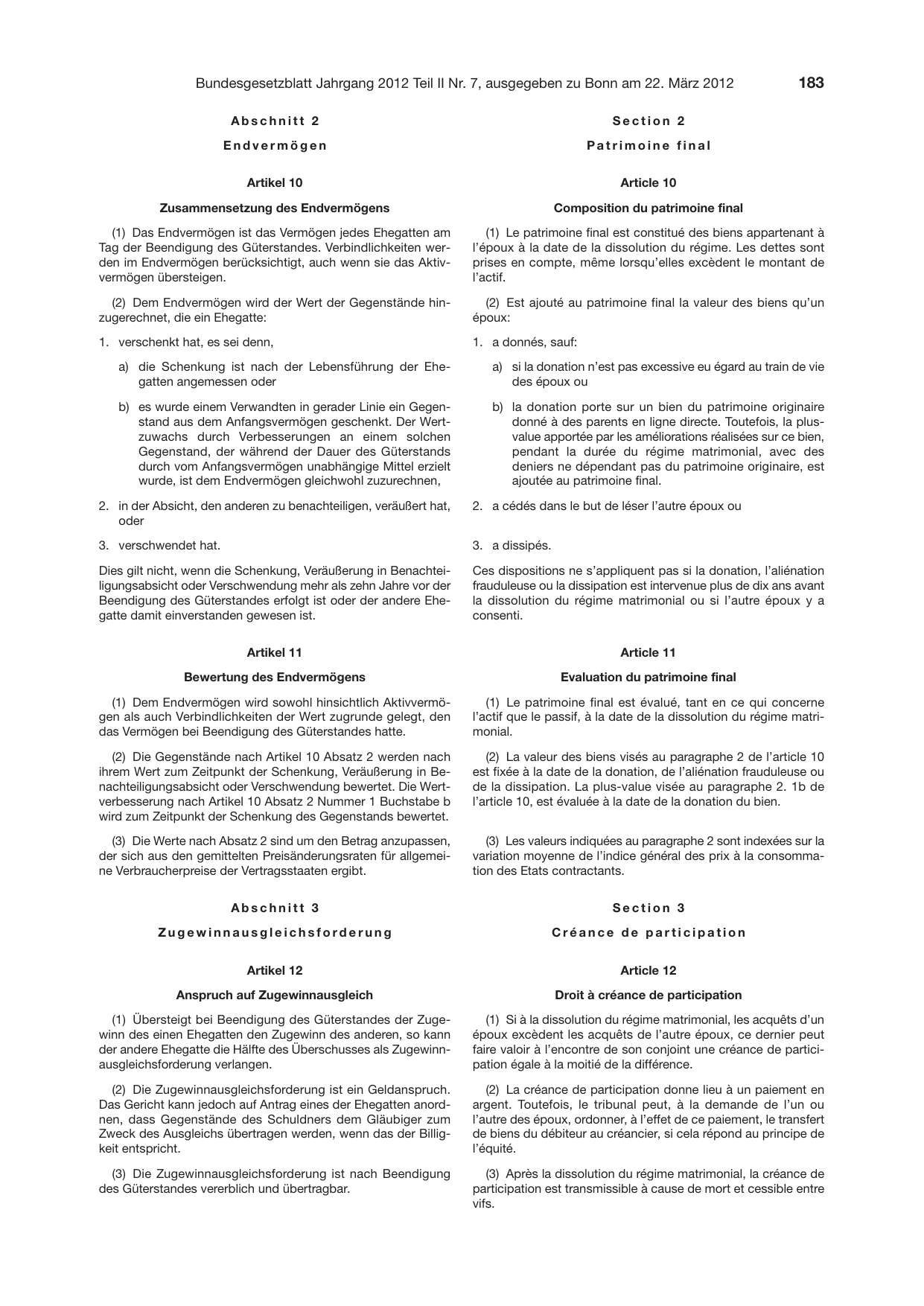 BGBl. 2012, Seite 183 — Originalseite als Abbildung