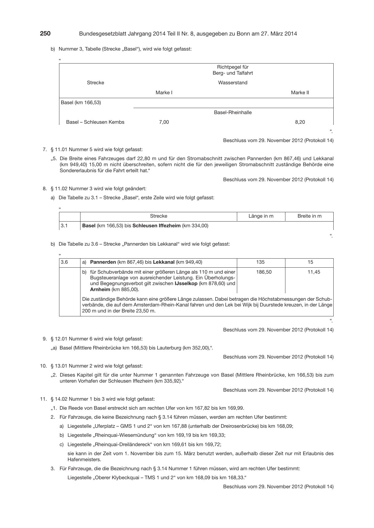 BGBl. 2014, Seite 250 — Originalseite als Abbildung