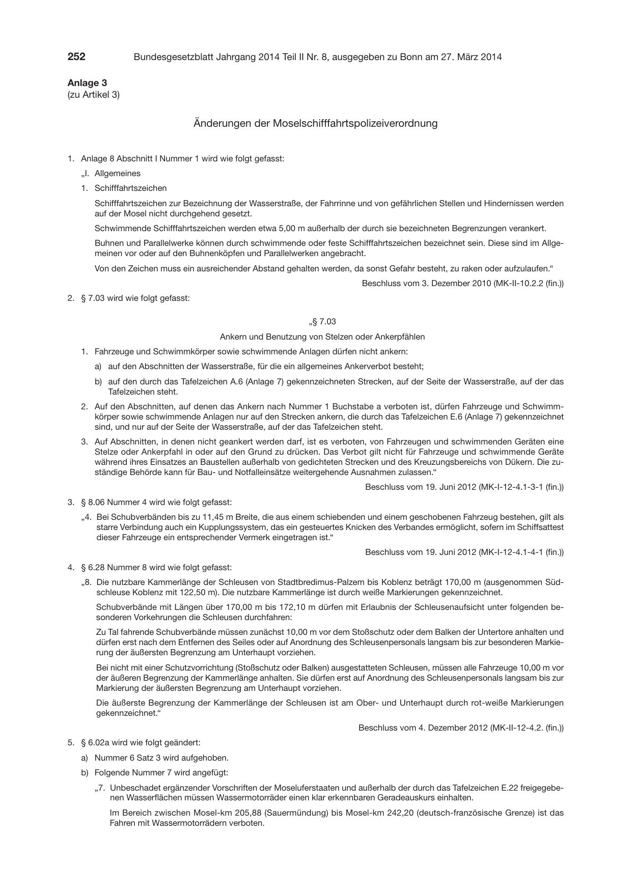 BGBl. 2014, Seite 252 — Originalseite als Abbildung