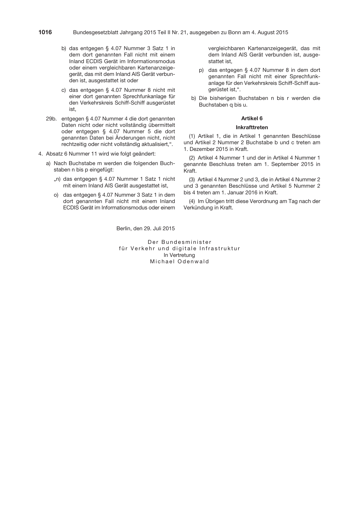 BGBl. 2015, Seite 1016 — Originalseite als Abbildung
