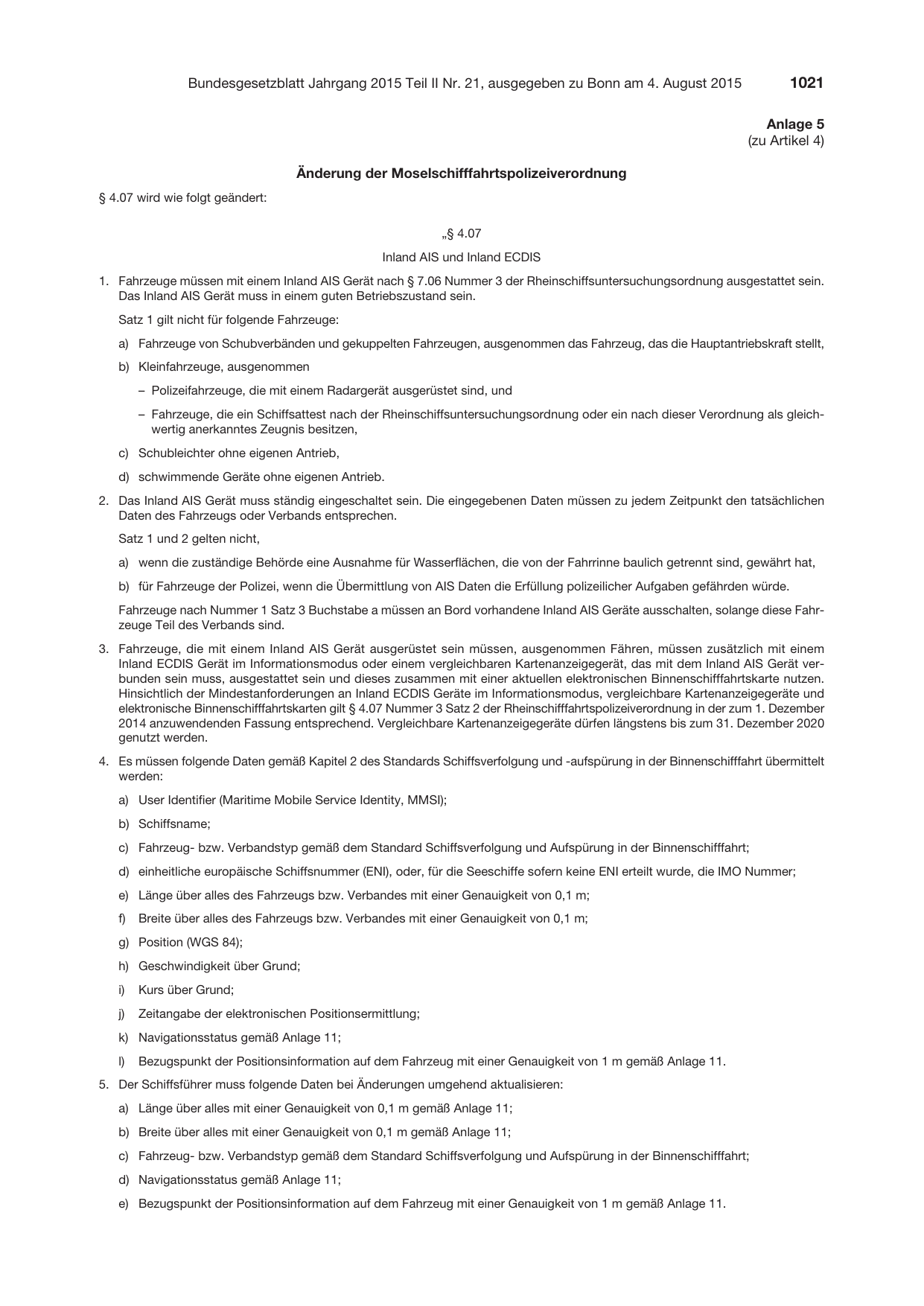 BGBl. 2015, Seite 1021 — Originalseite als Abbildung