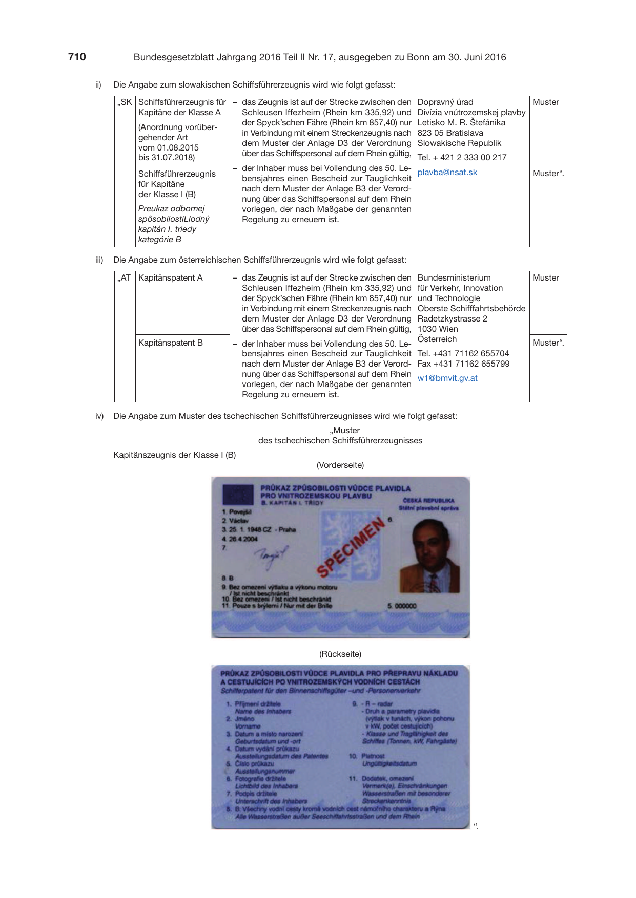 BGBl. 2016, Seite 710 — Originalseite als Abbildung