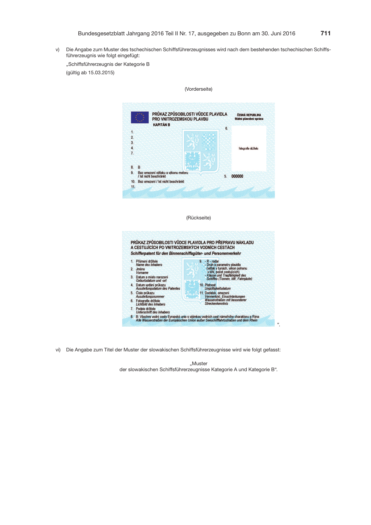 BGBl. 2016, Seite 711 — Originalseite als Abbildung
