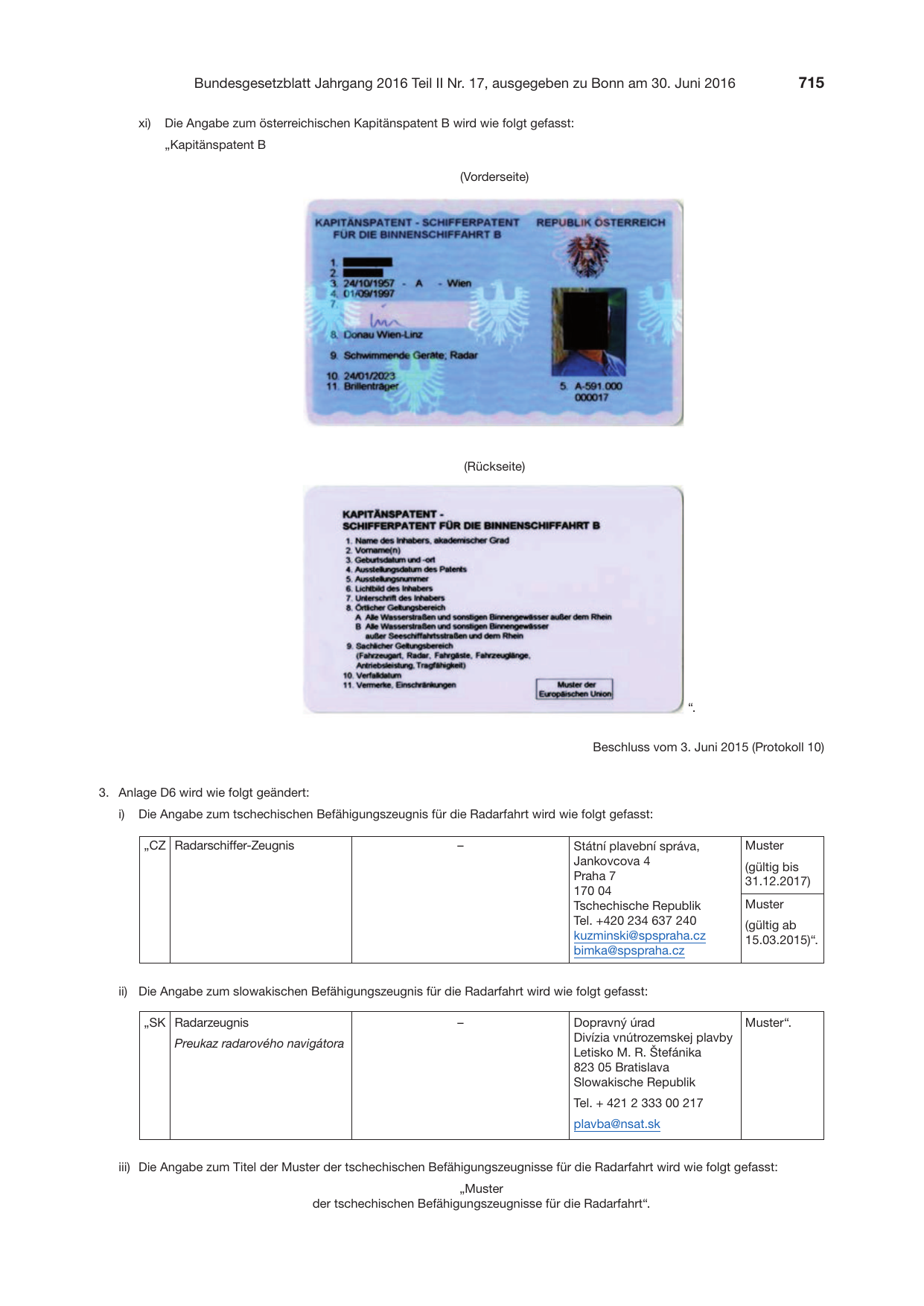 BGBl. 2016, Seite 715 — Originalseite als Abbildung