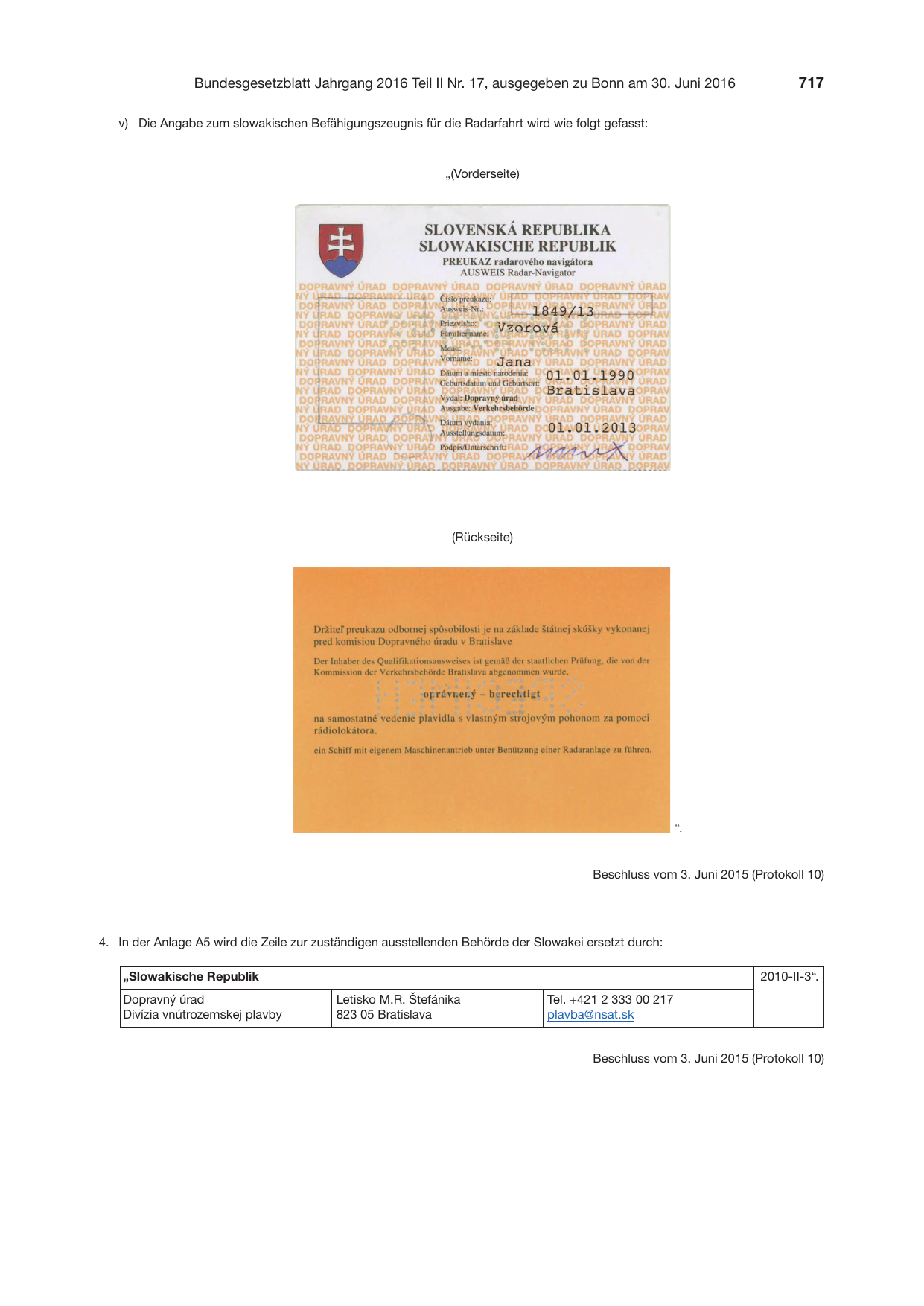 BGBl. 2016, Seite 717 — Originalseite als Abbildung