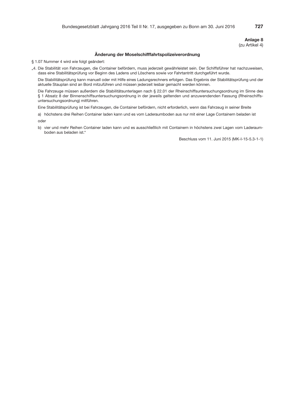 BGBl. 2016, Seite 727 — Originalseite als Abbildung