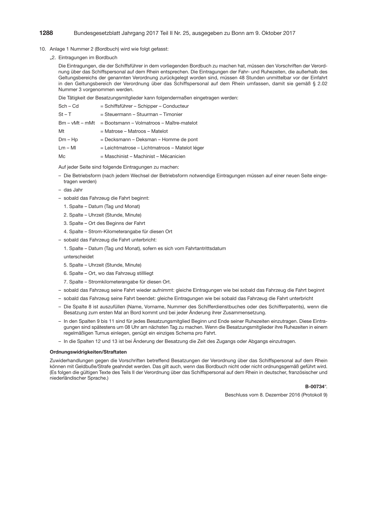 BGBl. 2017, Seite 1288 — Originalseite als Abbildung