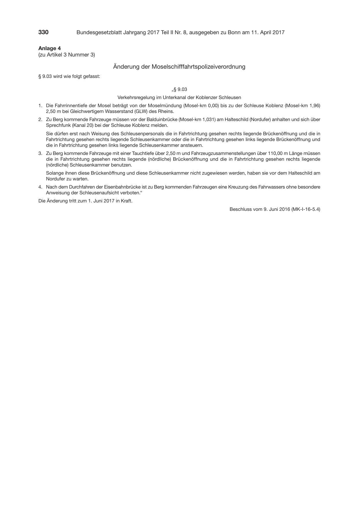 BGBl. 2017, Seite 330 — Originalseite als Abbildung