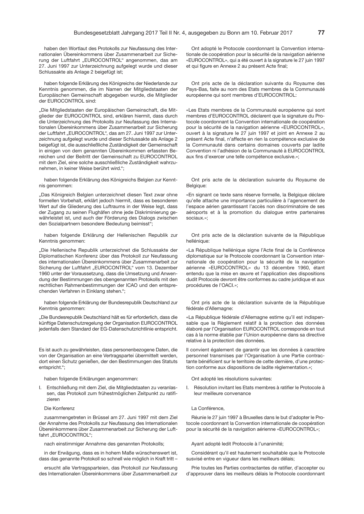 BGBl. 2017, Seite 77 — Originalseite als Abbildung