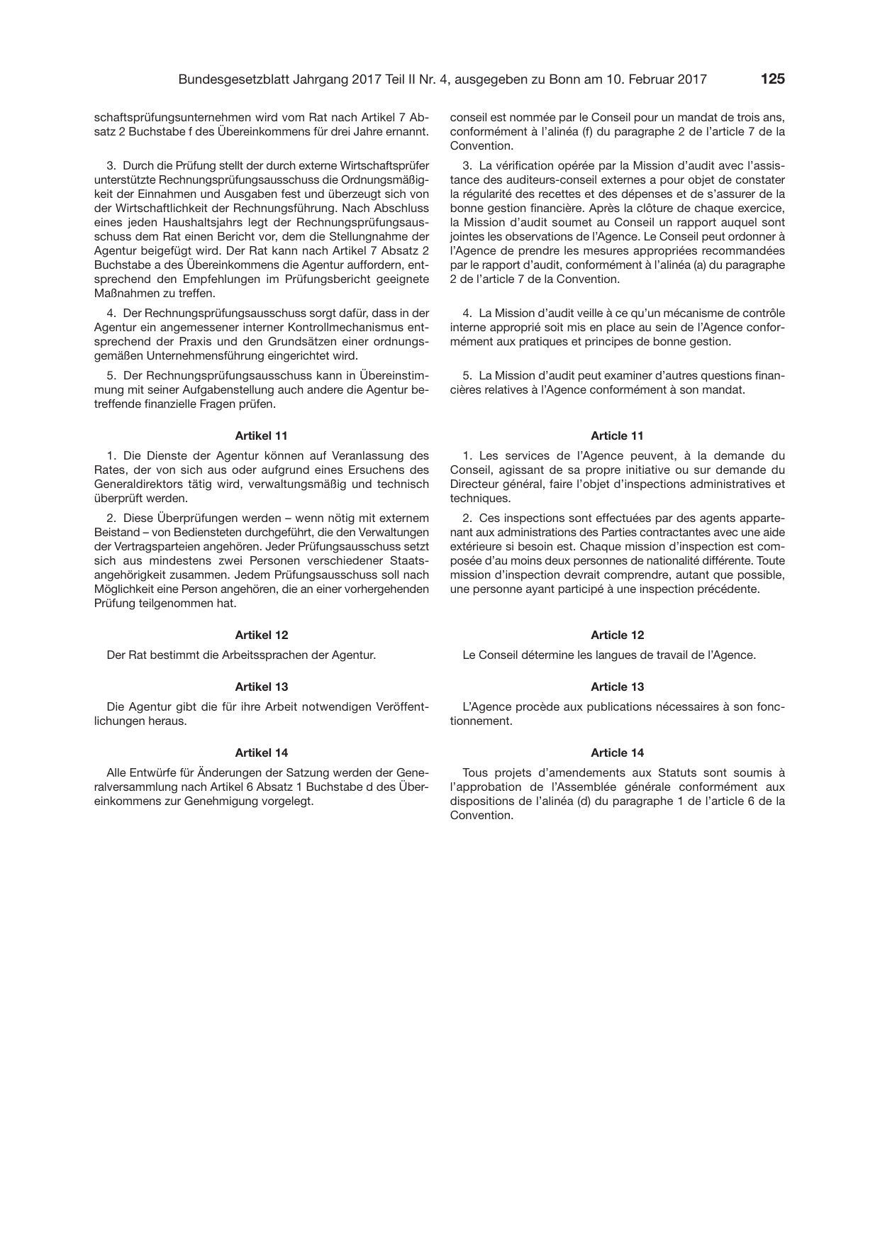 BGBl. 2017, Seite 125 — Originalseite als Abbildung