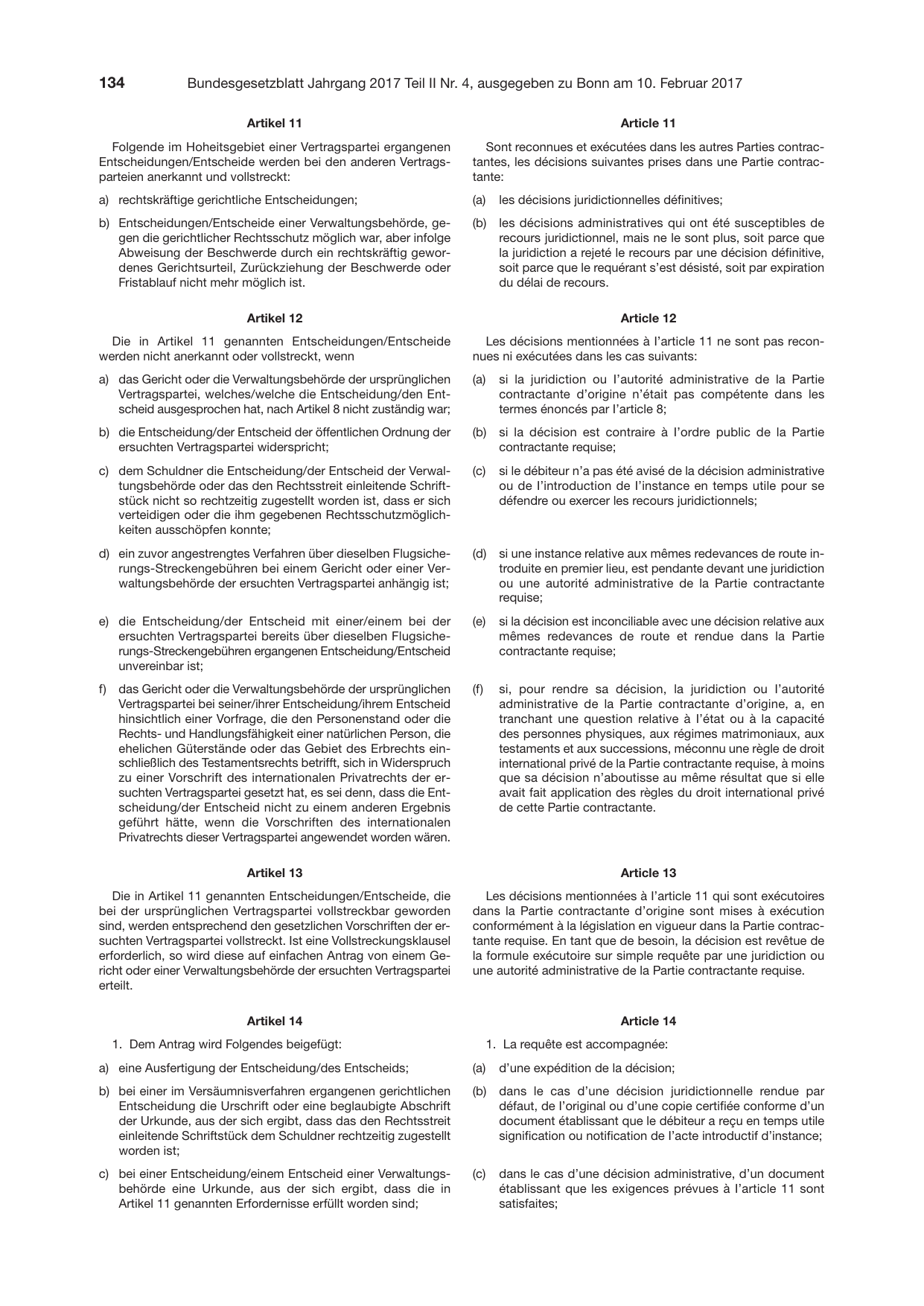 BGBl. 2017, Seite 134 — Originalseite als Abbildung