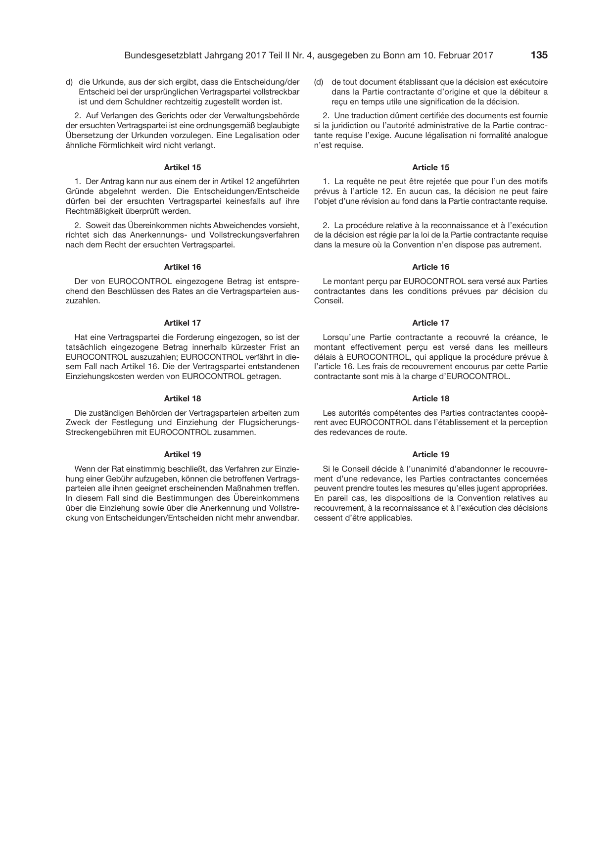 BGBl. 2017, Seite 135 — Originalseite als Abbildung