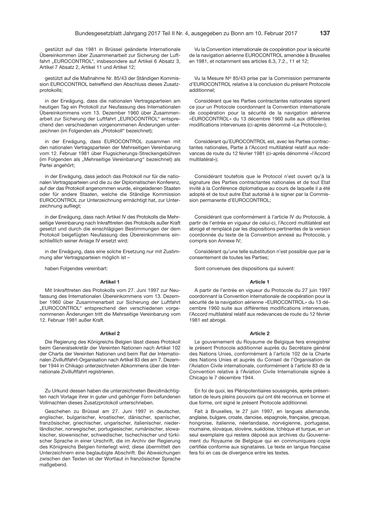 BGBl. 2017, Seite 137 — Originalseite als Abbildung