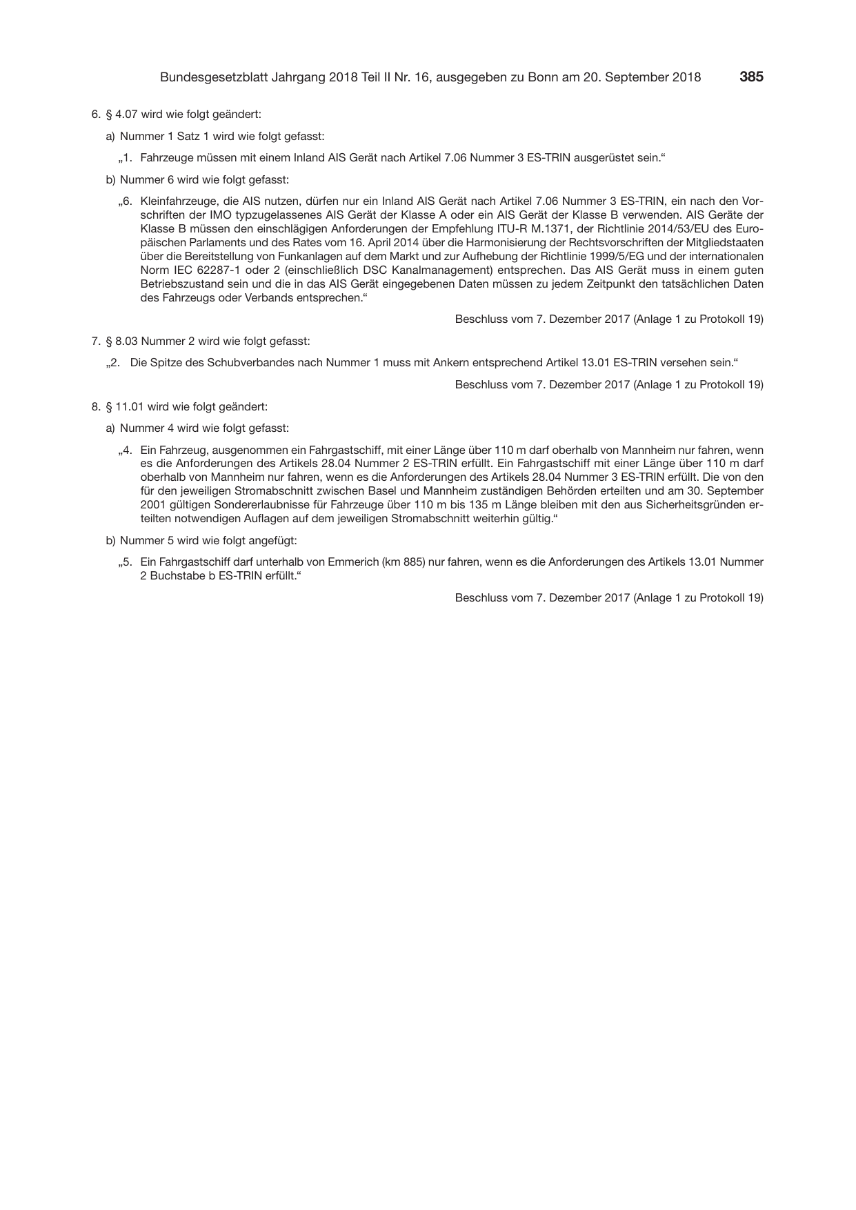 BGBl. 2018, Seite 385 — Originalseite als Abbildung