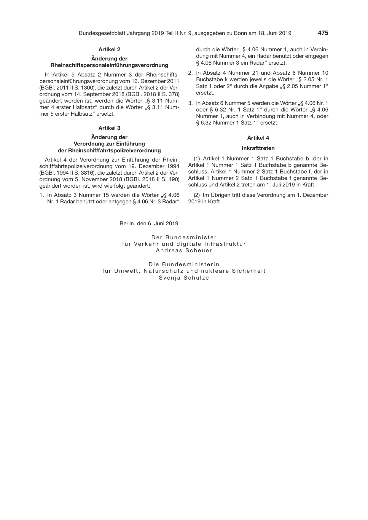 BGBl. 2019, Seite 475 — Originalseite als Abbildung