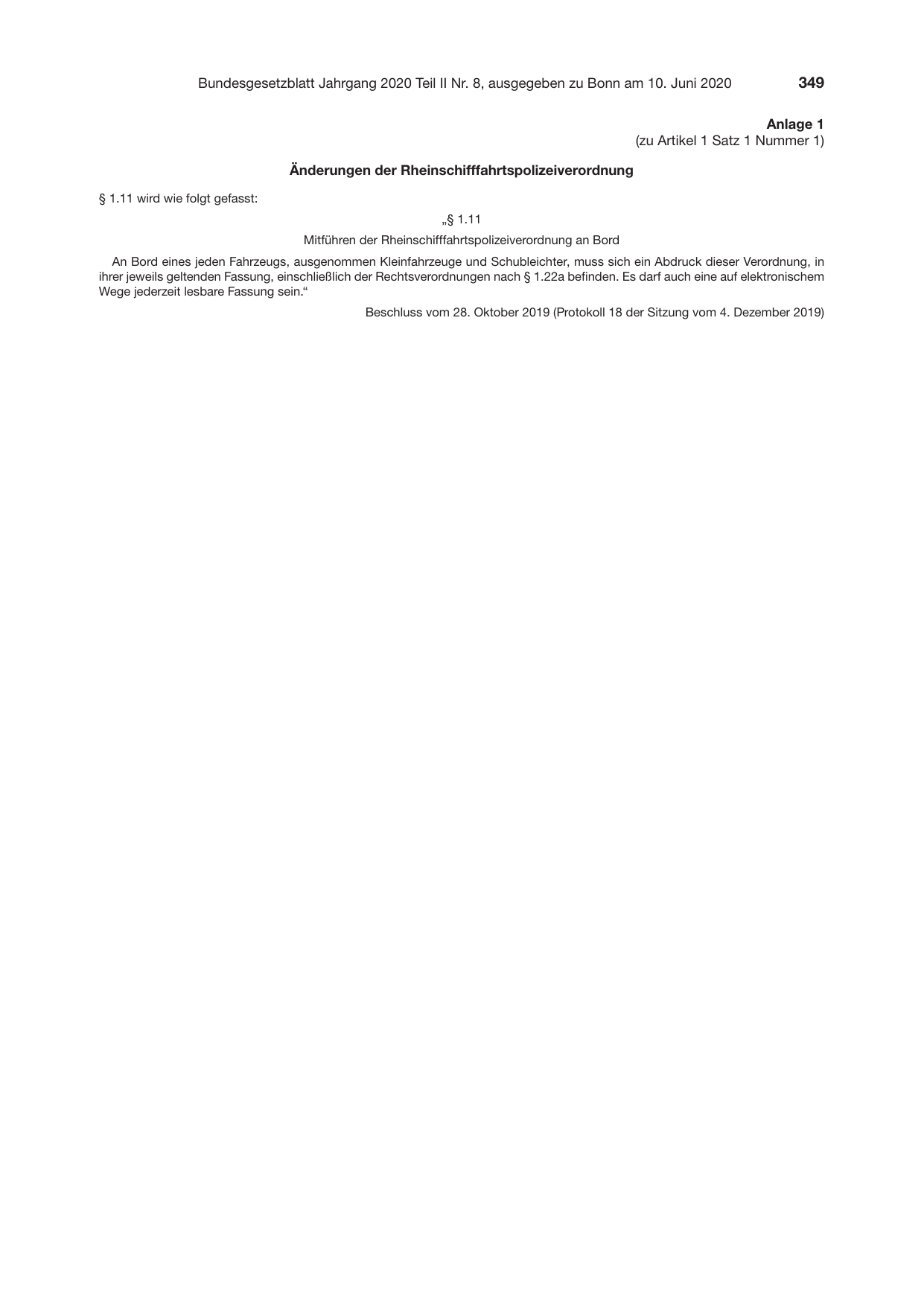 BGBl. 2020, Seite 349 — Originalseite als Abbildung